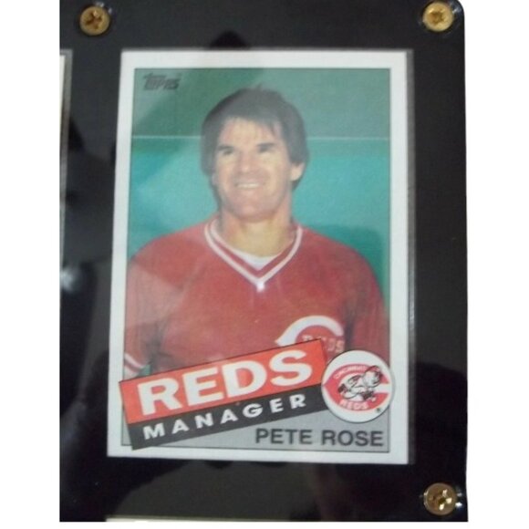Pete Rose Baseball Card Plaque Fleer 1980's Topps Lot of 9 Sealed Plastic T7 - Picture 6 of 12